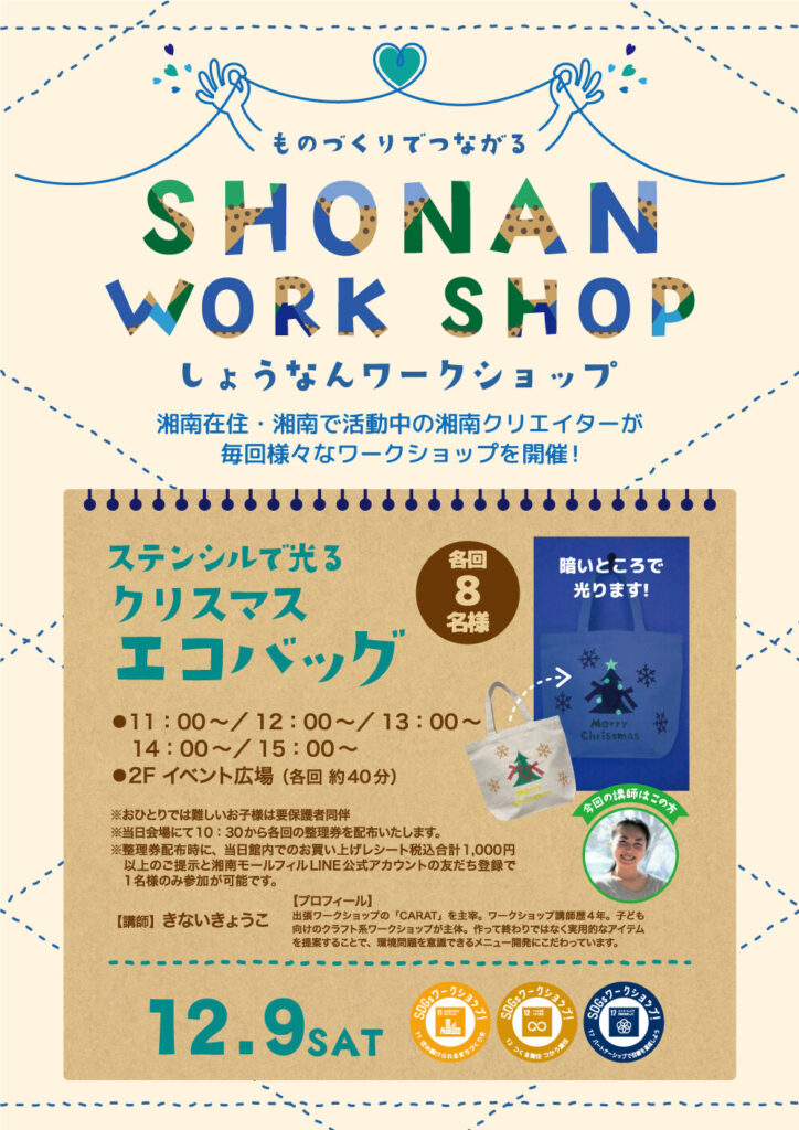 クリスマスエコバッグ作り