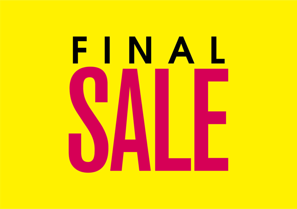 【FINAL SALE ！！】