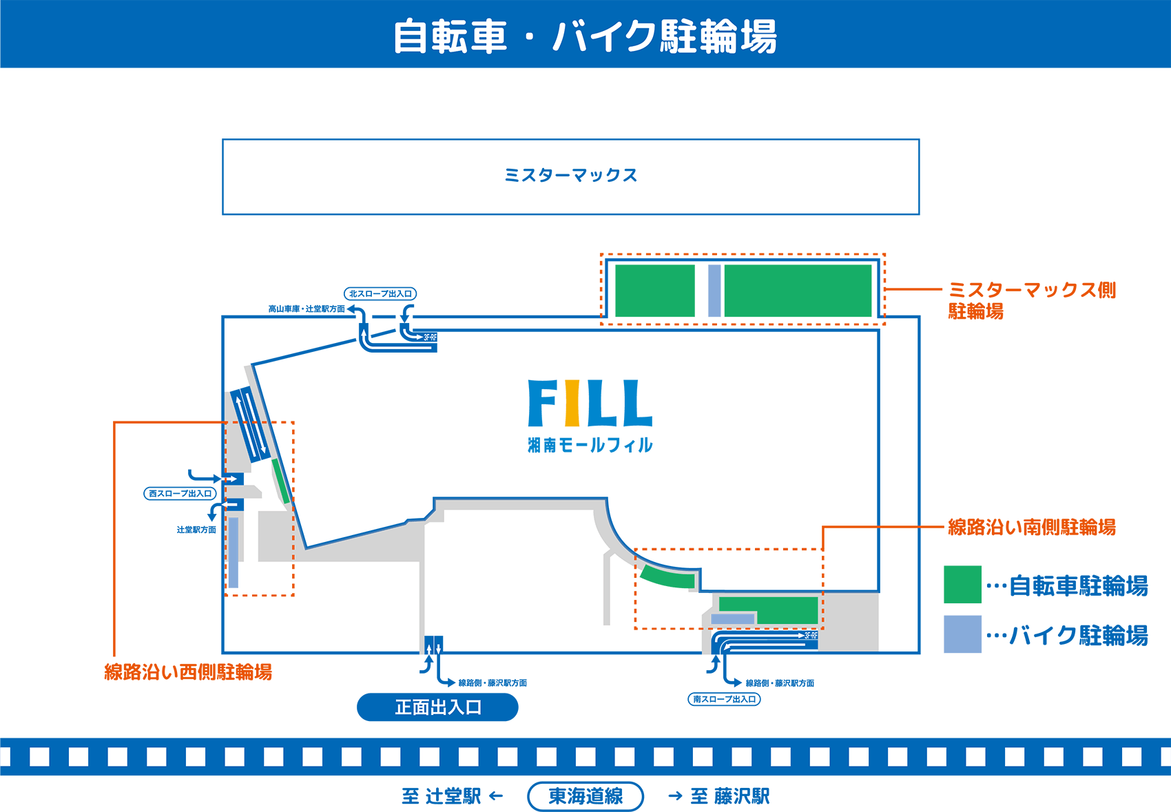 バイク・自転車 駐輪場ご案内