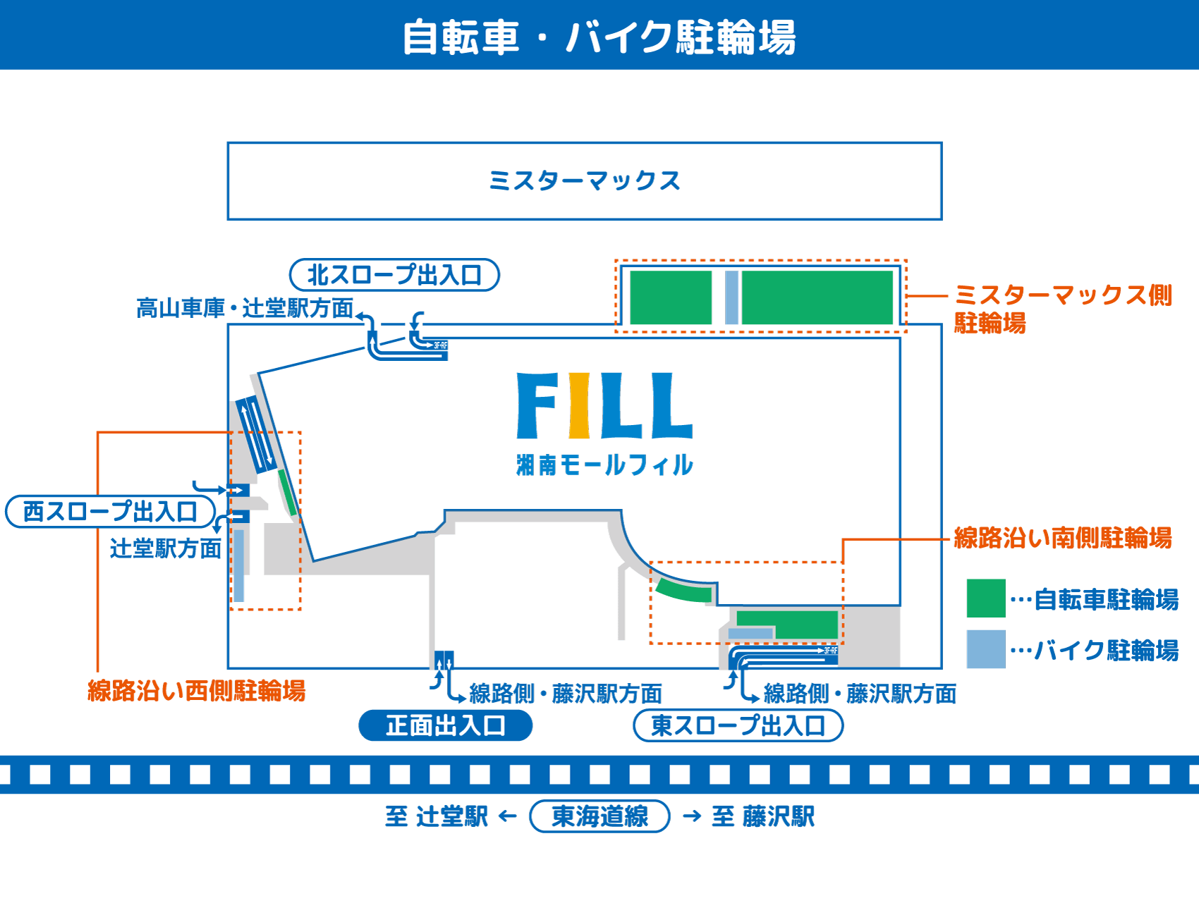 バイク・自転車 駐輪場ご案内