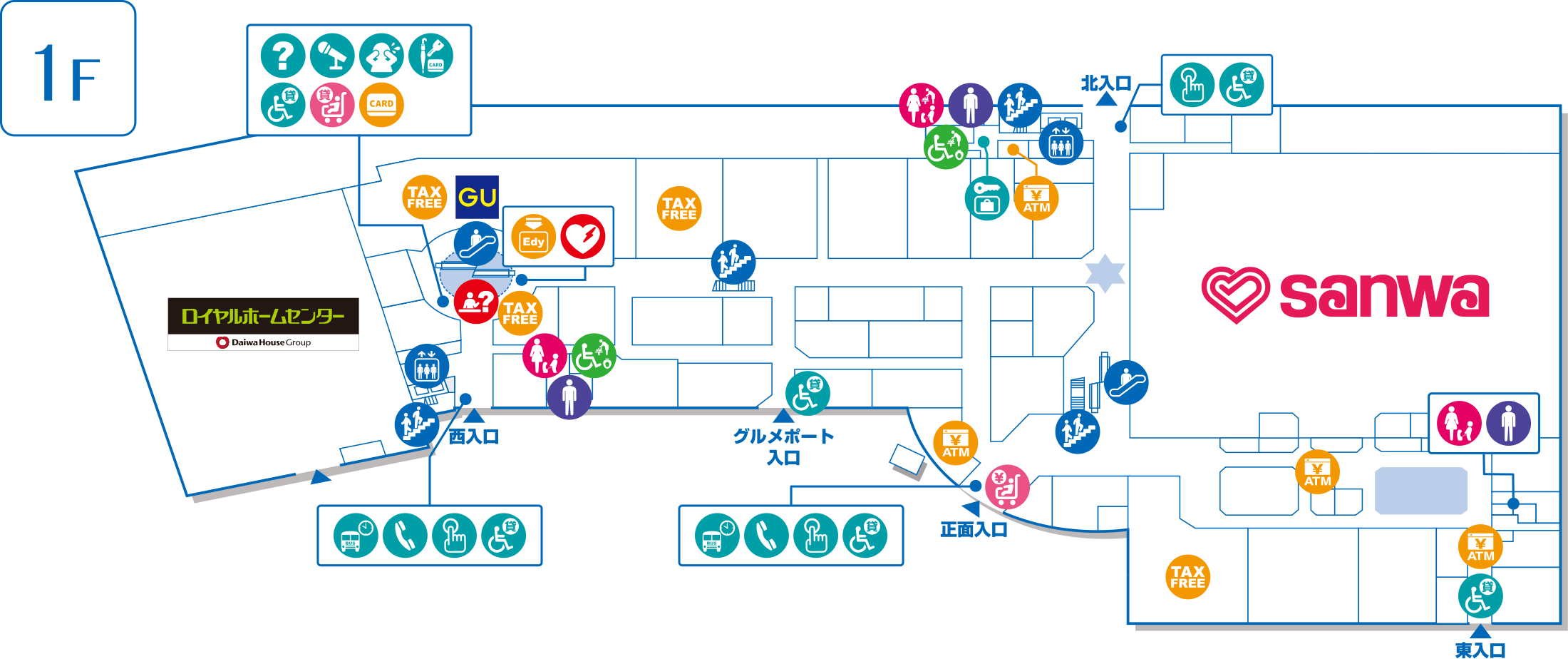 湘南モールフィル サービスマップ 1F